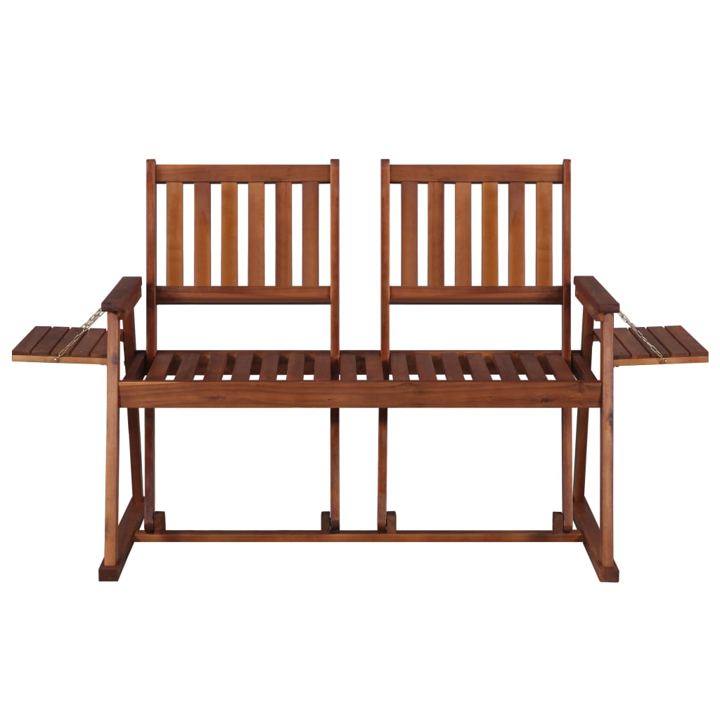 Gartenbank 165 cm Massivholz Akazie