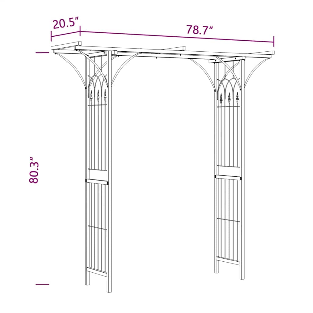 Gartenbogen 200 x 52 x 204 cm