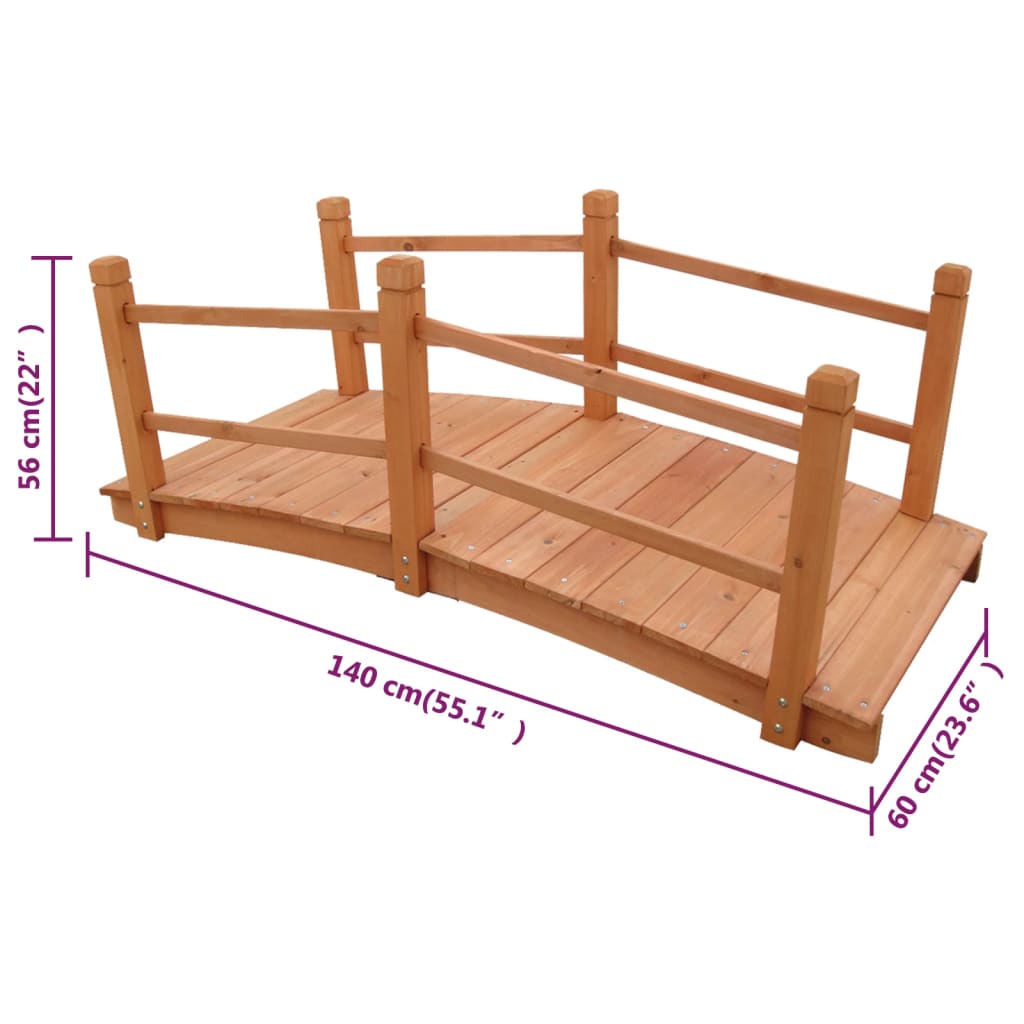Gartenbrücke 140x60x56 cm