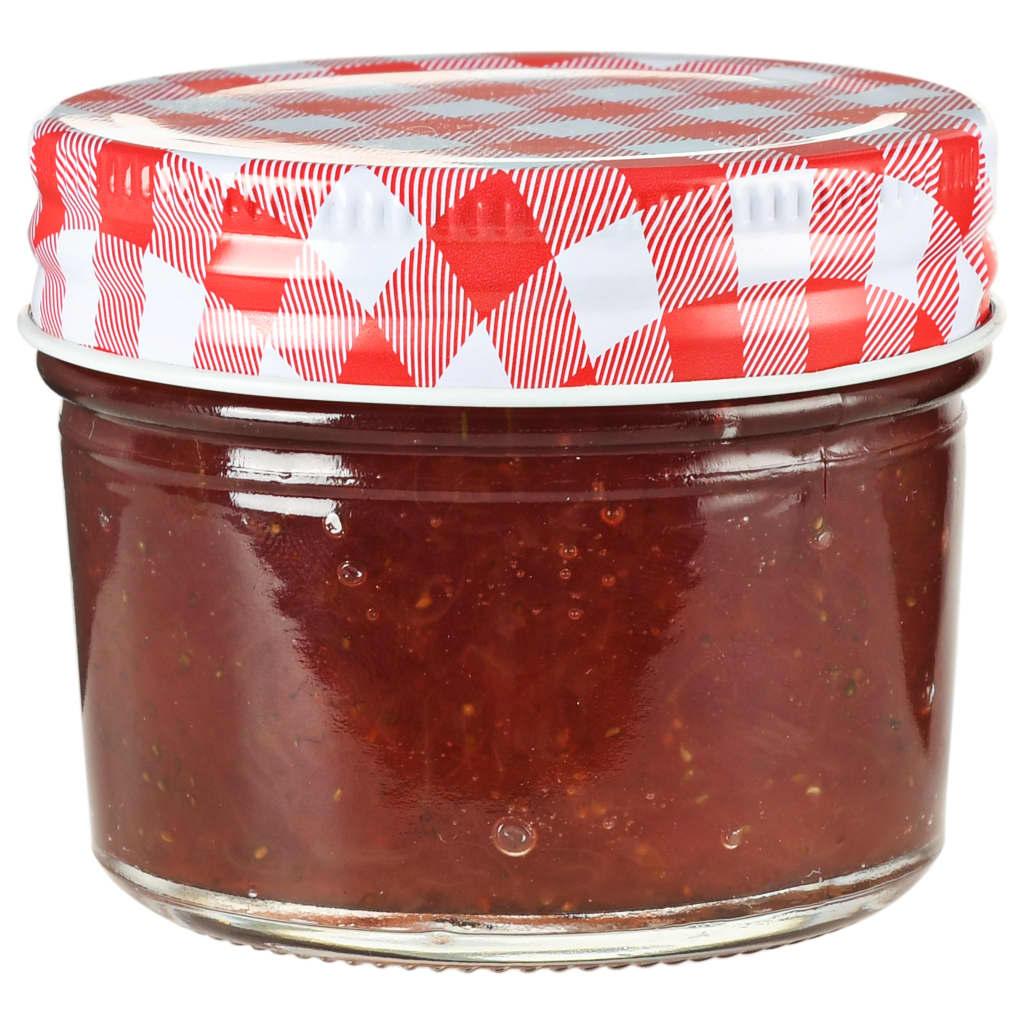 Marmeladengläser mit Weißen/Roten Deckeln 96 Stk. 110 ml