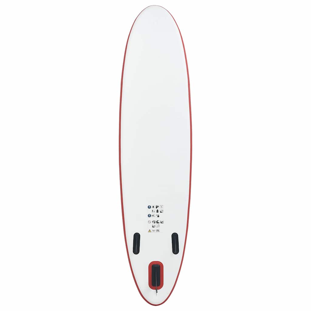 Stand Up Paddle Surfboard SUP Aufblasbar Rot und Weiß