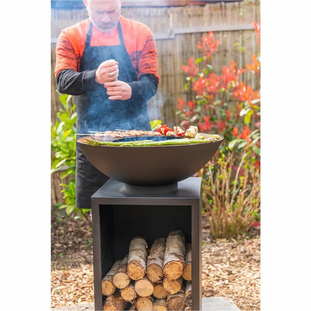 Feuerschale mit Grill ONYX 60 cm mit Abdeckung