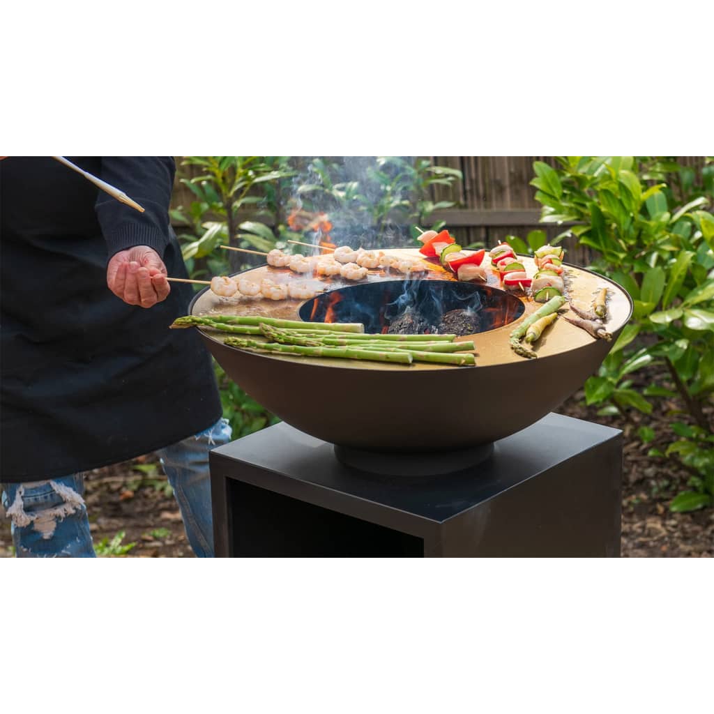 Feuerschale mit Grill ONYX 60 cm mit Abdeckung