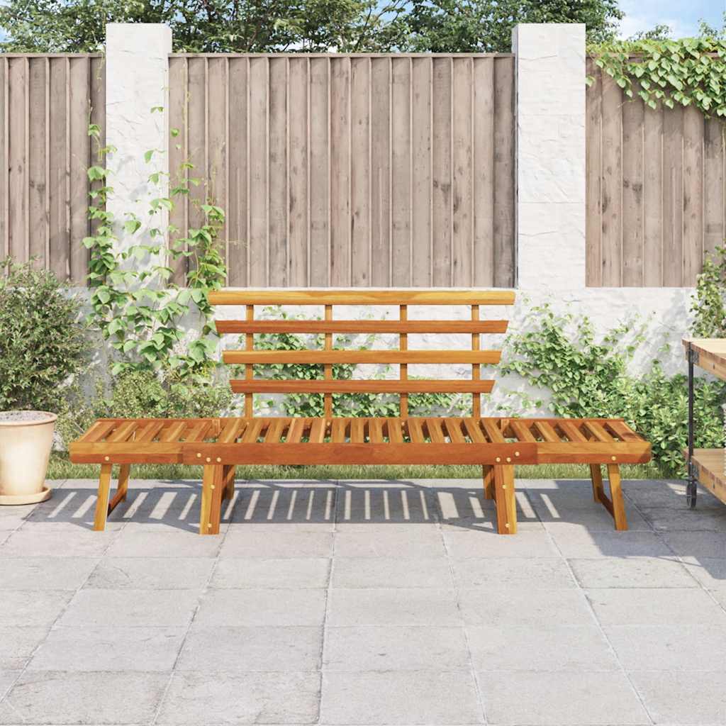 Gartenbank 2-in-1 190 cm Massivholz Akazie