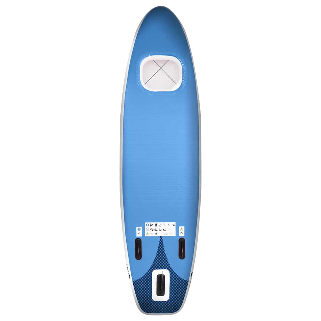 SUP-Board-Set Aufblasbar Marineblau 300x76x10 cm