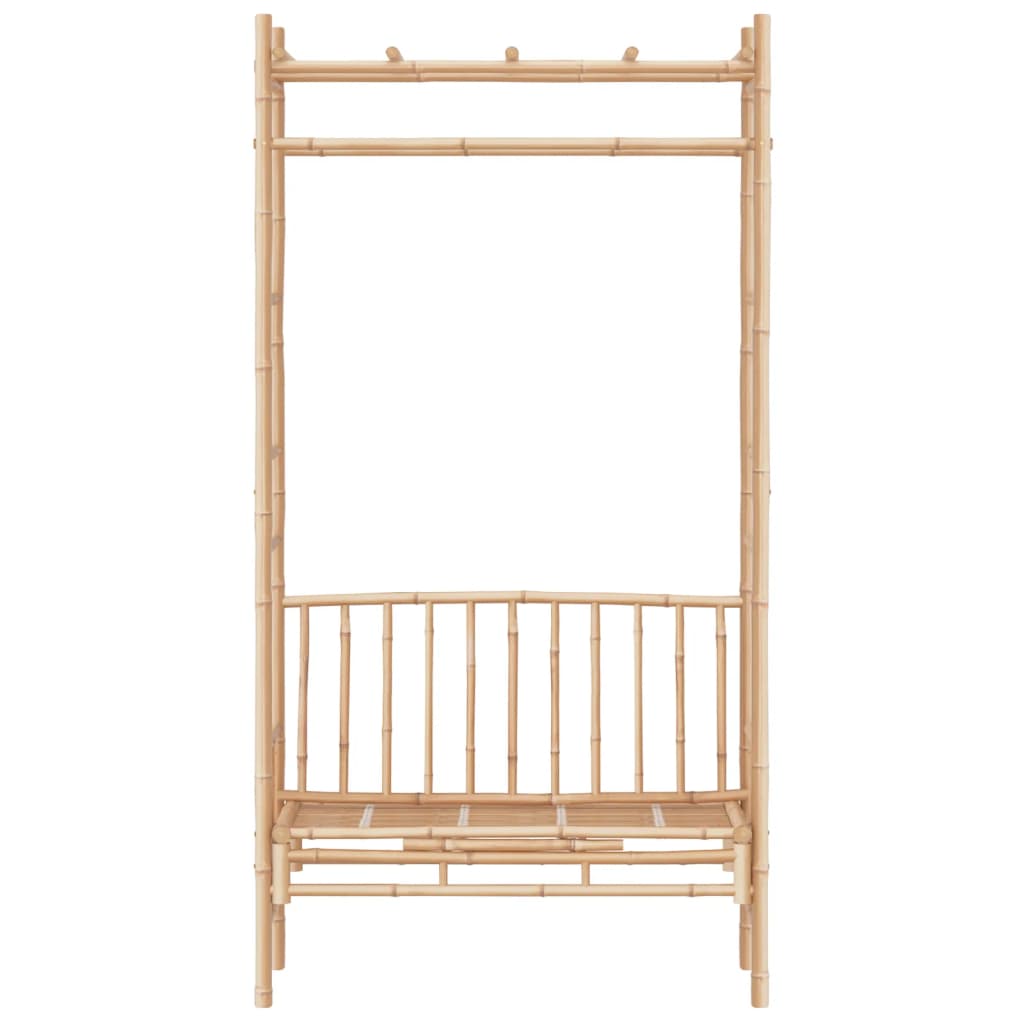 Gartenbank mit Pergola 116 cm Bambus