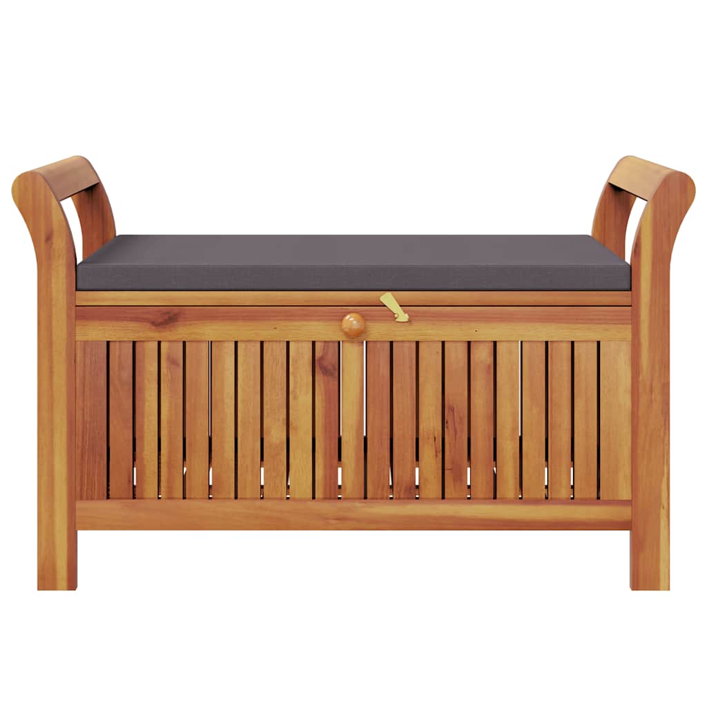 Garten-Truhenbank mit Kissen 91 cm Massivholz Akazie