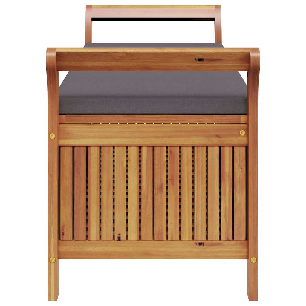 Garten-Truhenbank mit Kissen 126 cm Massivholz Akazie