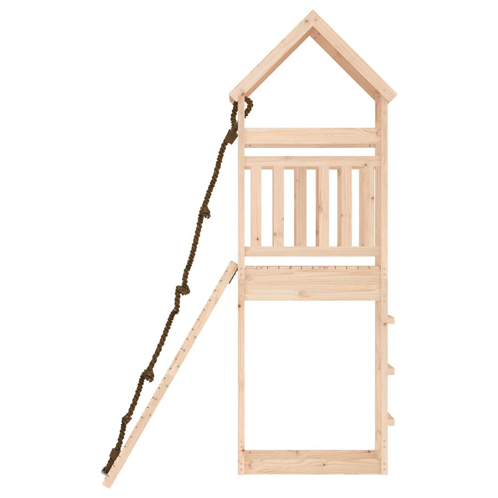 Spielturm mit Kletterwand Massivholz Kiefer