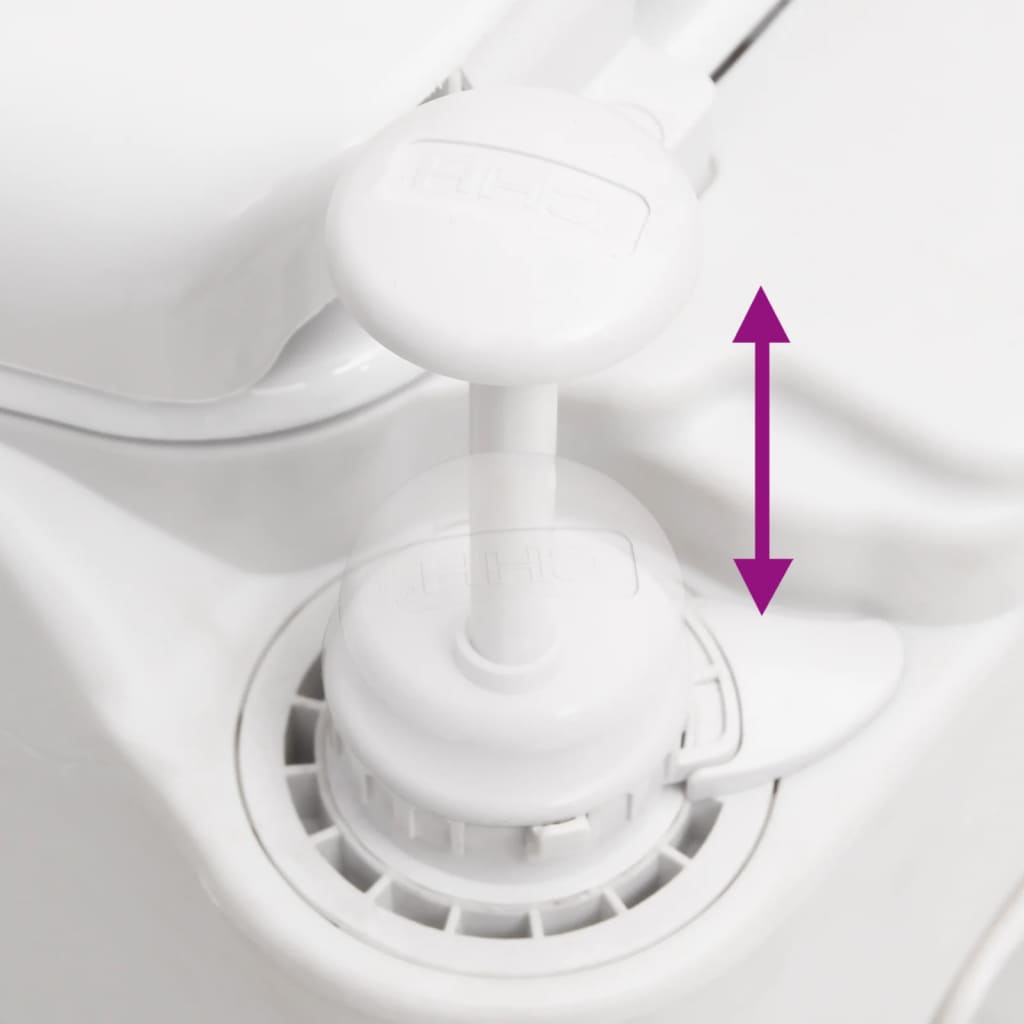 Camping-Einbautoilette Weiß 24+17 L HDPE & Stahl