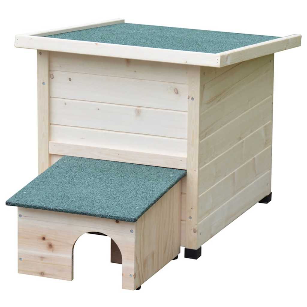 Igelhaus XL 53x65x52cm Holz Weiß