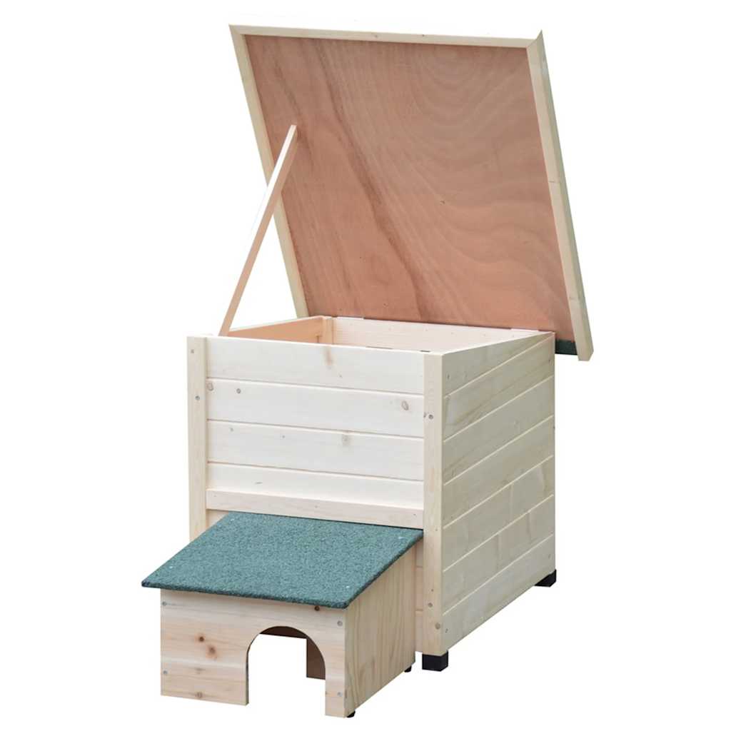 Igelhaus XL 53x65x52cm Holz Weiß