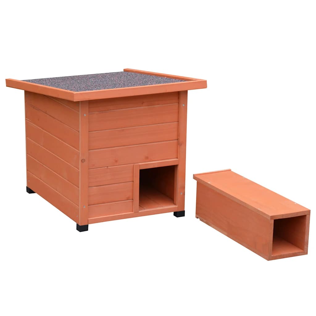 Igelhaus XL 53x65x52cm Holz Braun