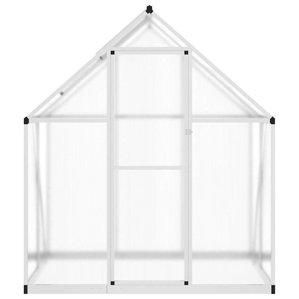 Gewächshaus mit Fundamentrahmen Silbern 169x114x195 cm Alu
