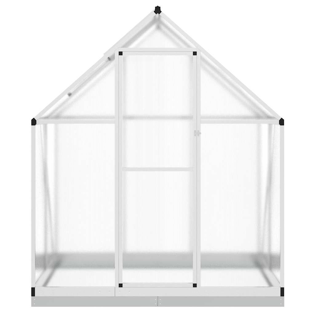 Gewächshaus mit Fundamentrahmen Silbern 169x114x202 cm Alu