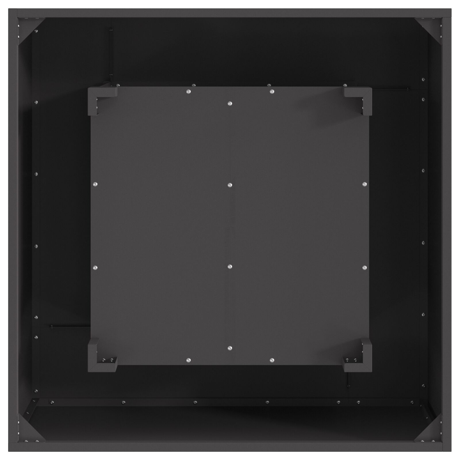 Feuerschale Quadratisch Schwarz 80x80x40 cm Stahl