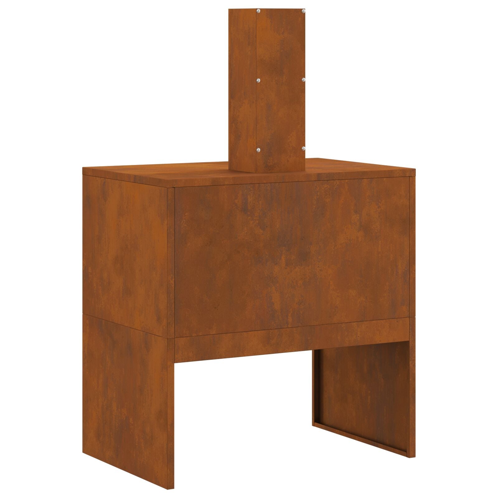 Feuerstelle mit Schornstein 60x40x96 cm Wetterstahl