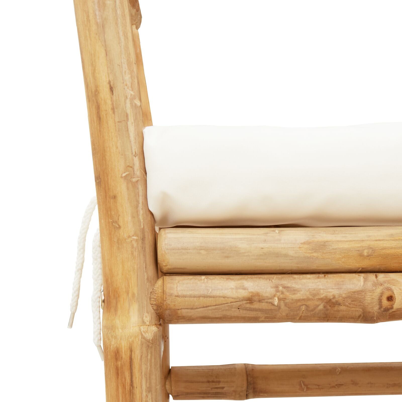 Gartenbank mit Kissen 110 cm aus Bambus