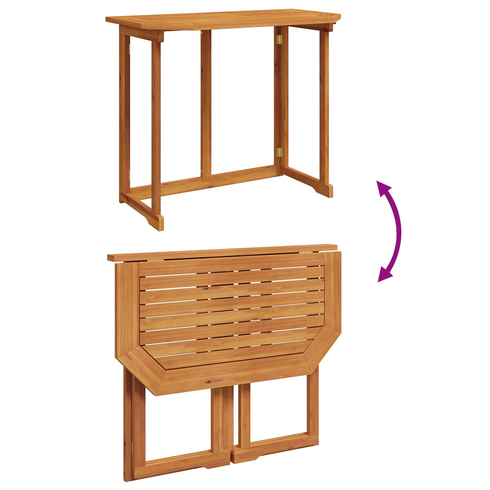 3-teiliges Garten Bistro Set mit Kissen aus massivem Akazienholz