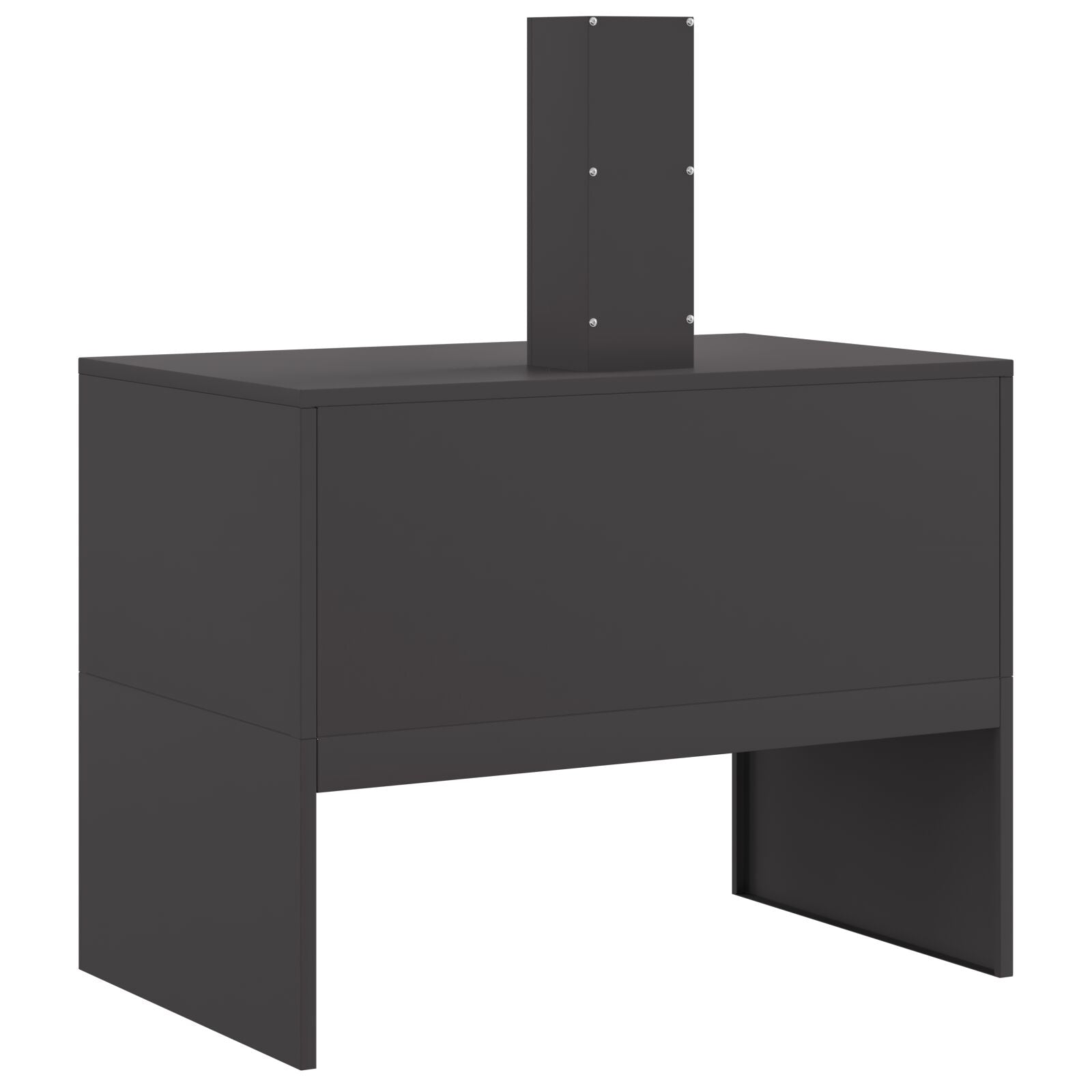 Feuerschale mit Schornstein Schwarz 80x50x96 cm Stahl