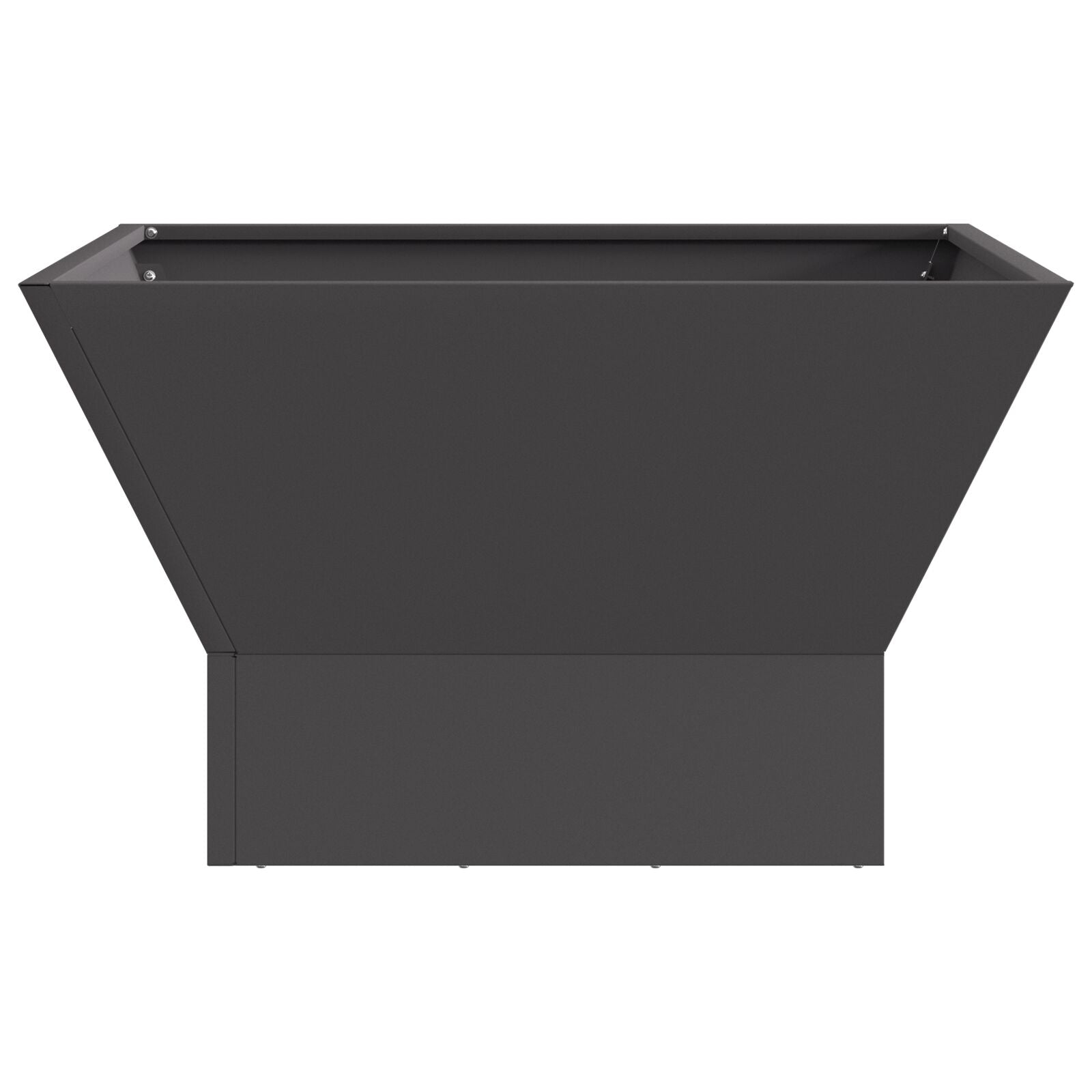 Feuerstelle Quadrat Schwarz 60x60x35 cm Stahl
