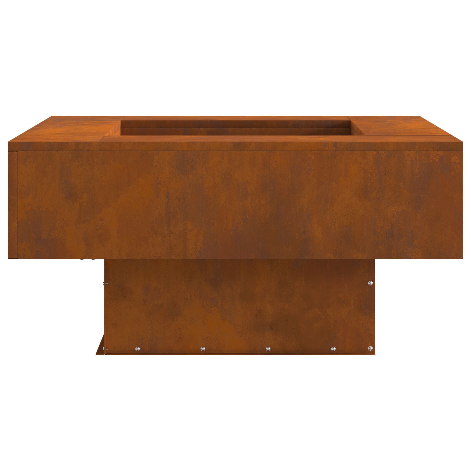 Feuerstelle Quadrat 80x80x40 cm Wetterstahl
