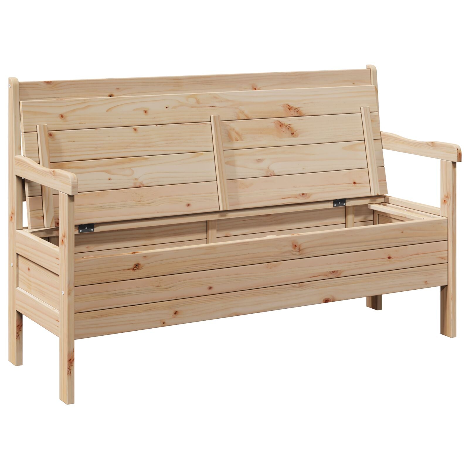 Gartenbank 119x76x44 cm Massivholz Kiefer