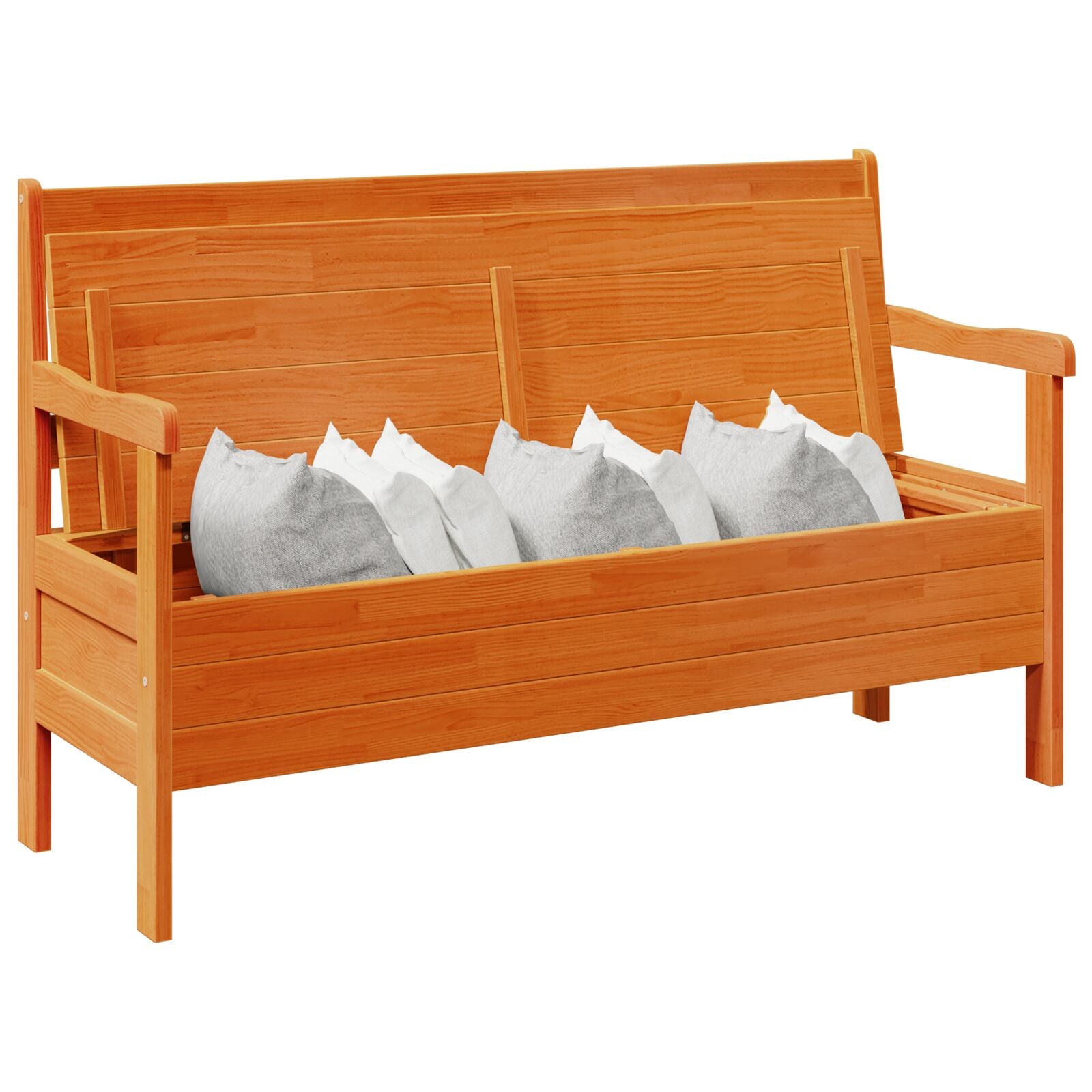 Gartenbank Akazie 119x76x44 cm Massivholz Kiefer