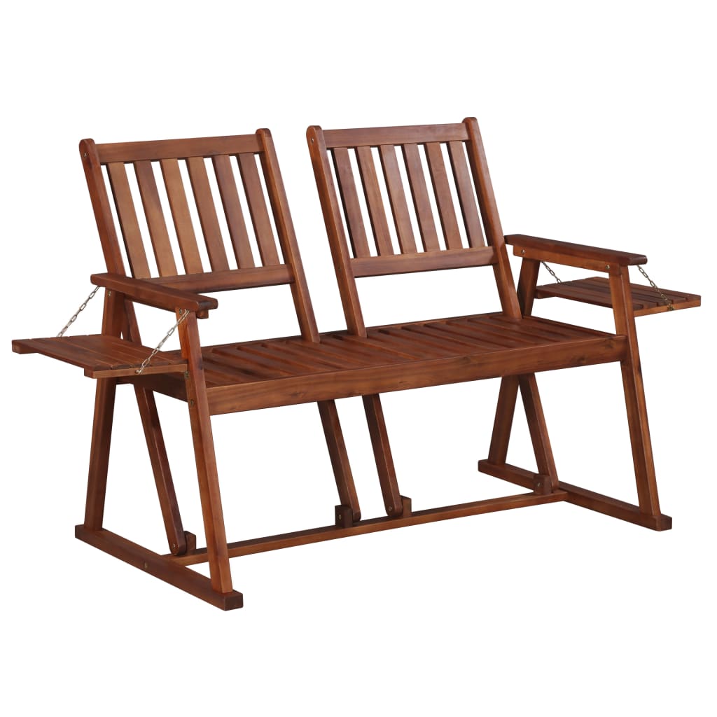 Gartenbank 165 cm Massivholz Akazie