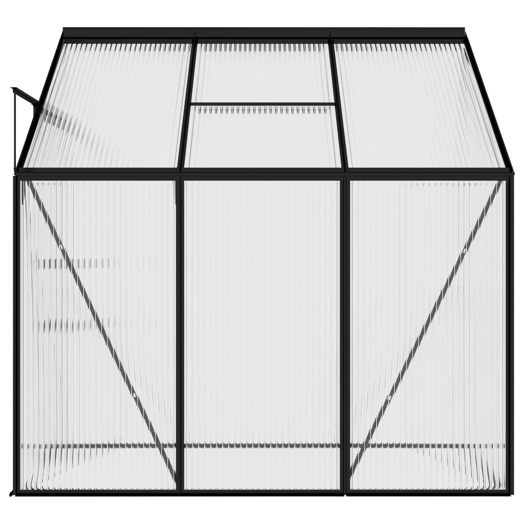 Gewächshaus Anthrazit Aluminium 3,8 m³