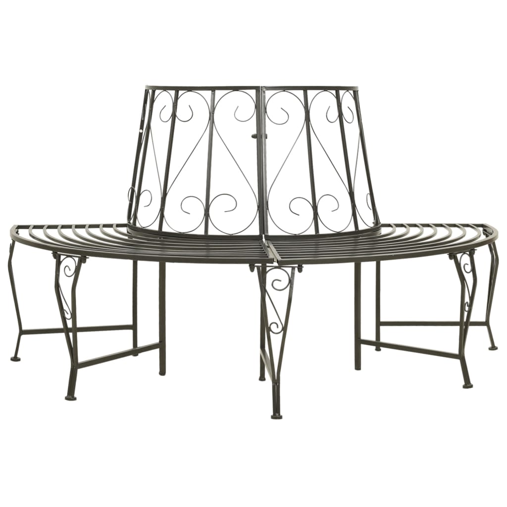 Baumbank Halbrund 160 cm Stahl