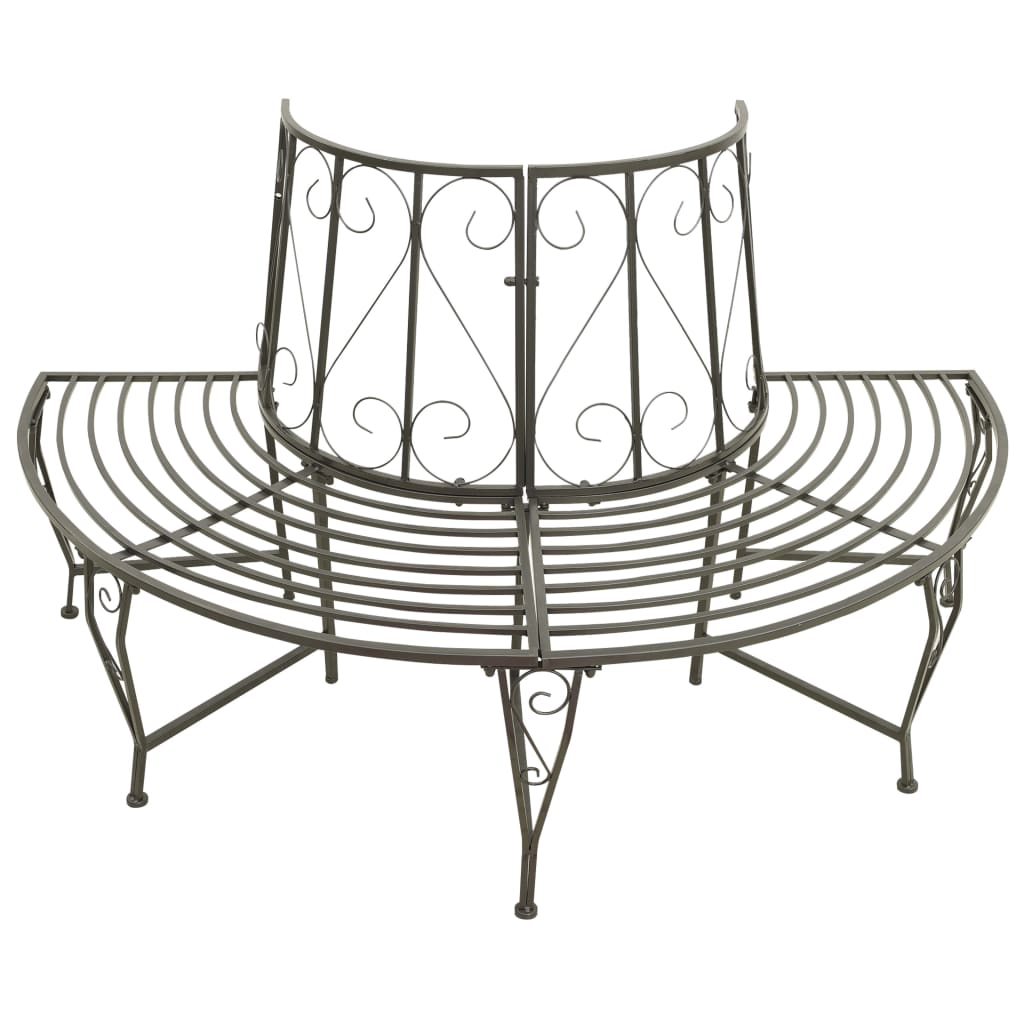 Baumbank Halbrund 160 cm Stahl