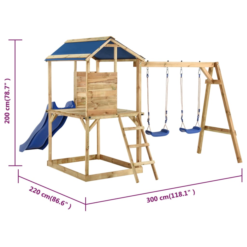 Spielturm Imprägniertes Kiefernholz