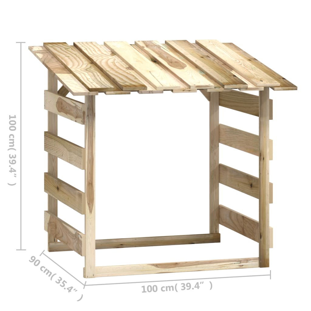 Pergolen mit Dach 3 Stk. 100x90x100 cm Kiefernholz Imprägniert