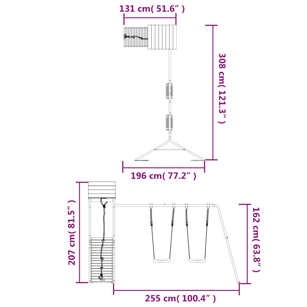 Spielturm Imprägniertes Kiefernholz