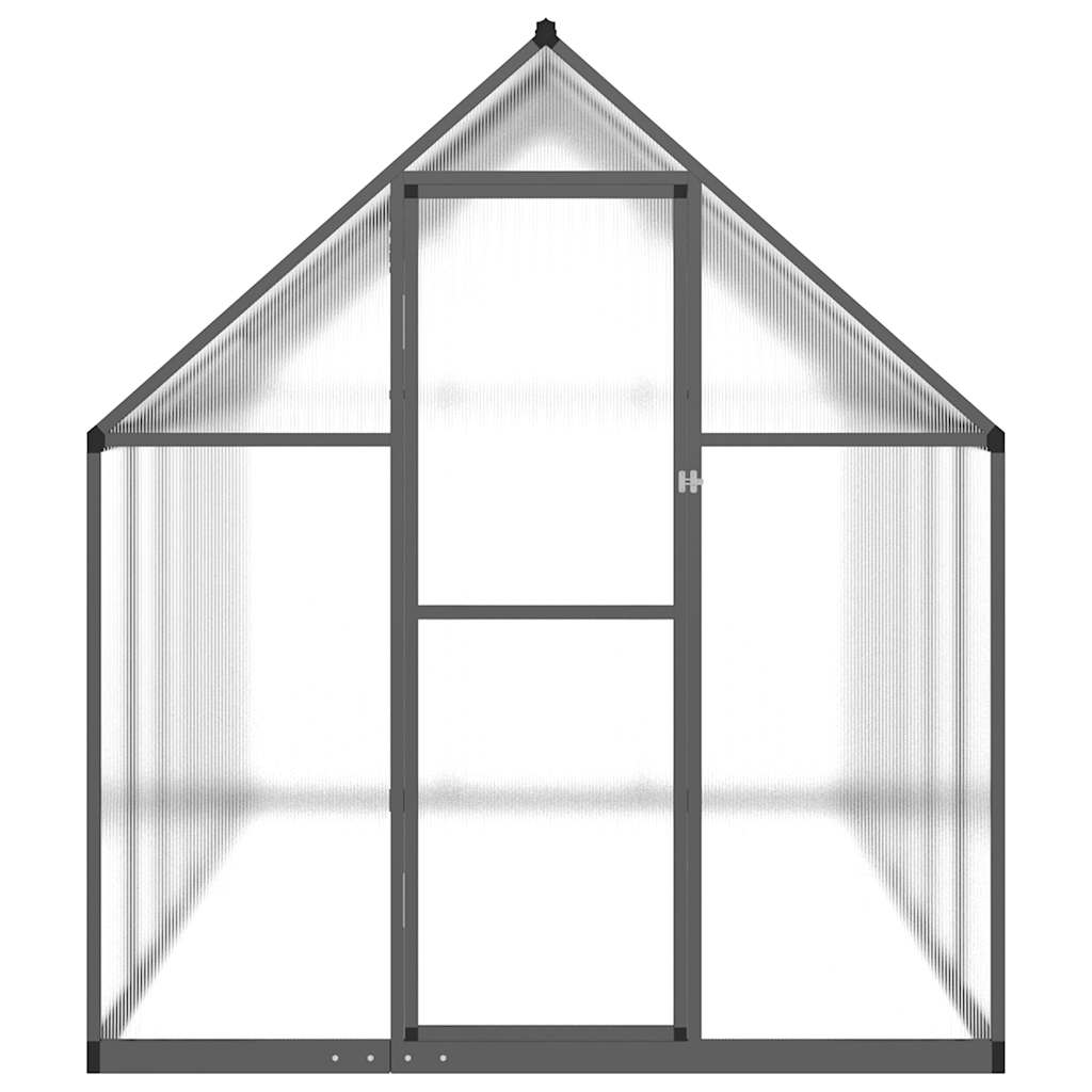 Gewächshaus mit Fundamentrahmen Anthrazit 334x169x195 cm Alu