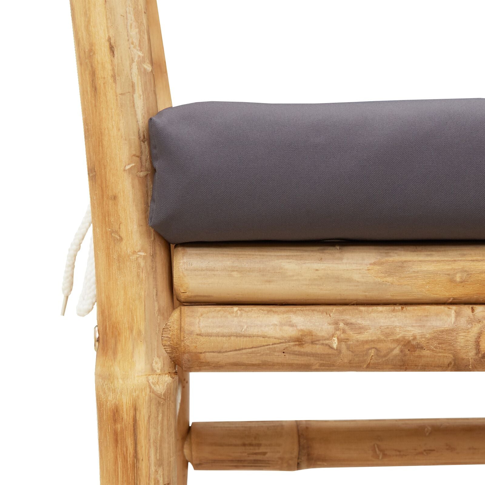 Gartenbank mit Kissen 110 cm aus Bambus
