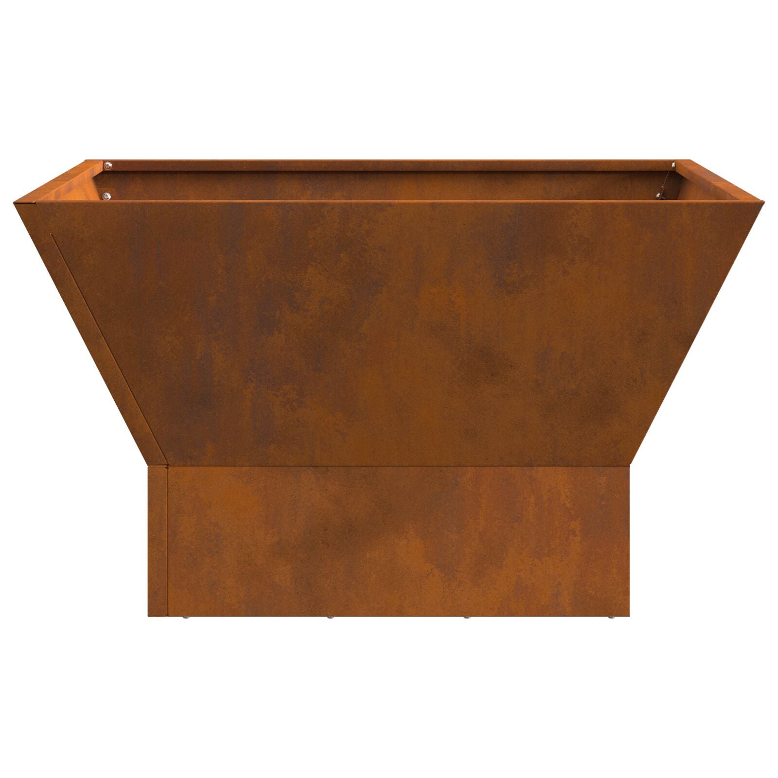 Feuerstelle Quadrat Schwarz 60x60x35 cm Wetterstahl
