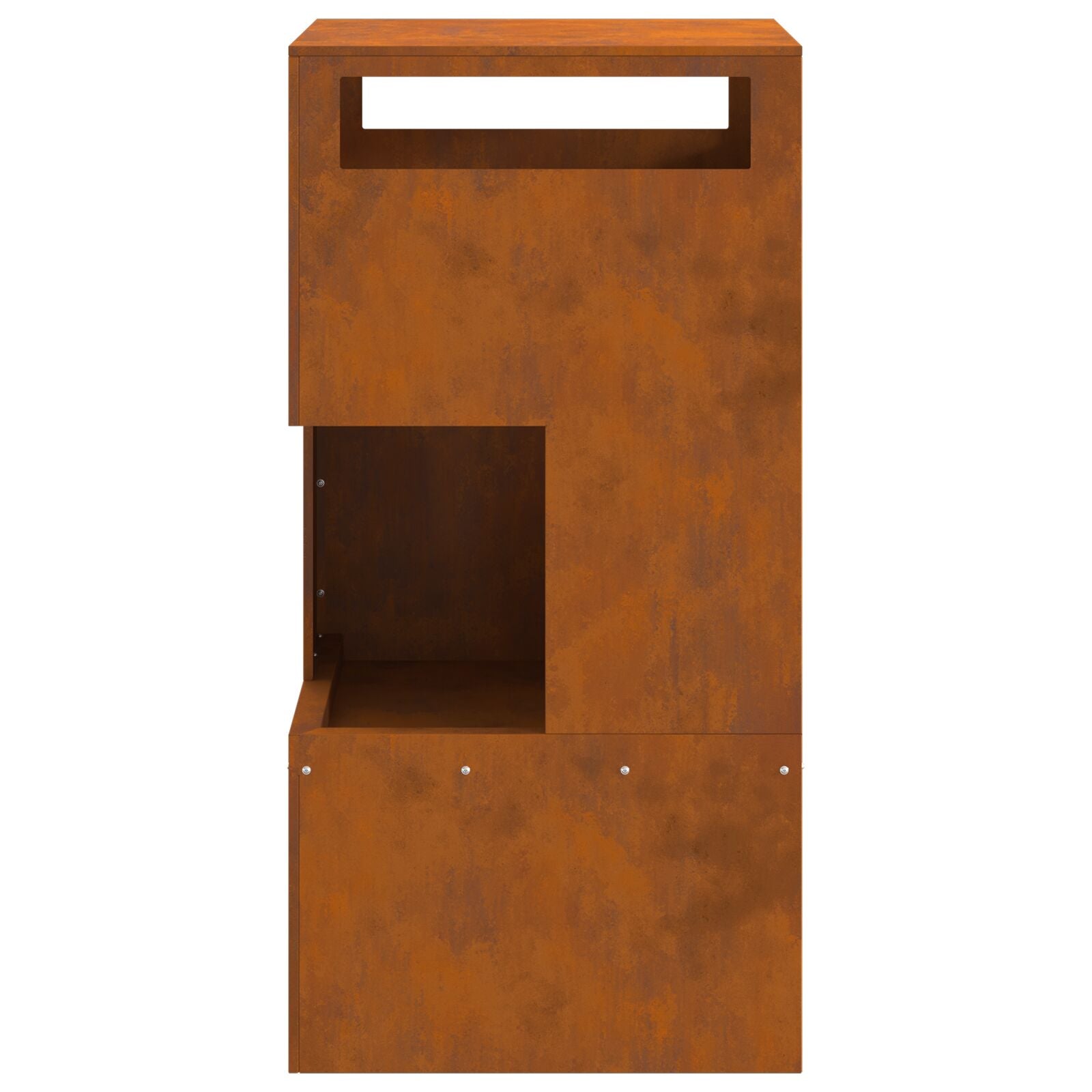 Feuerstelle 50x50x100 cm Wetterfestes Stahl