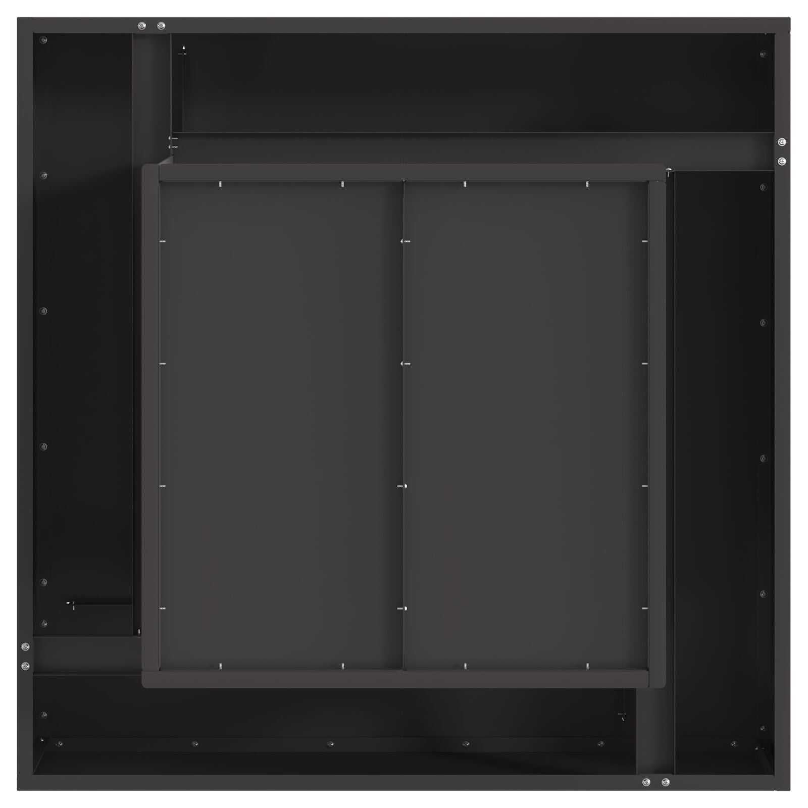 Feuerstelle Quadrat Schwarz 80x80x40 cm Stahl