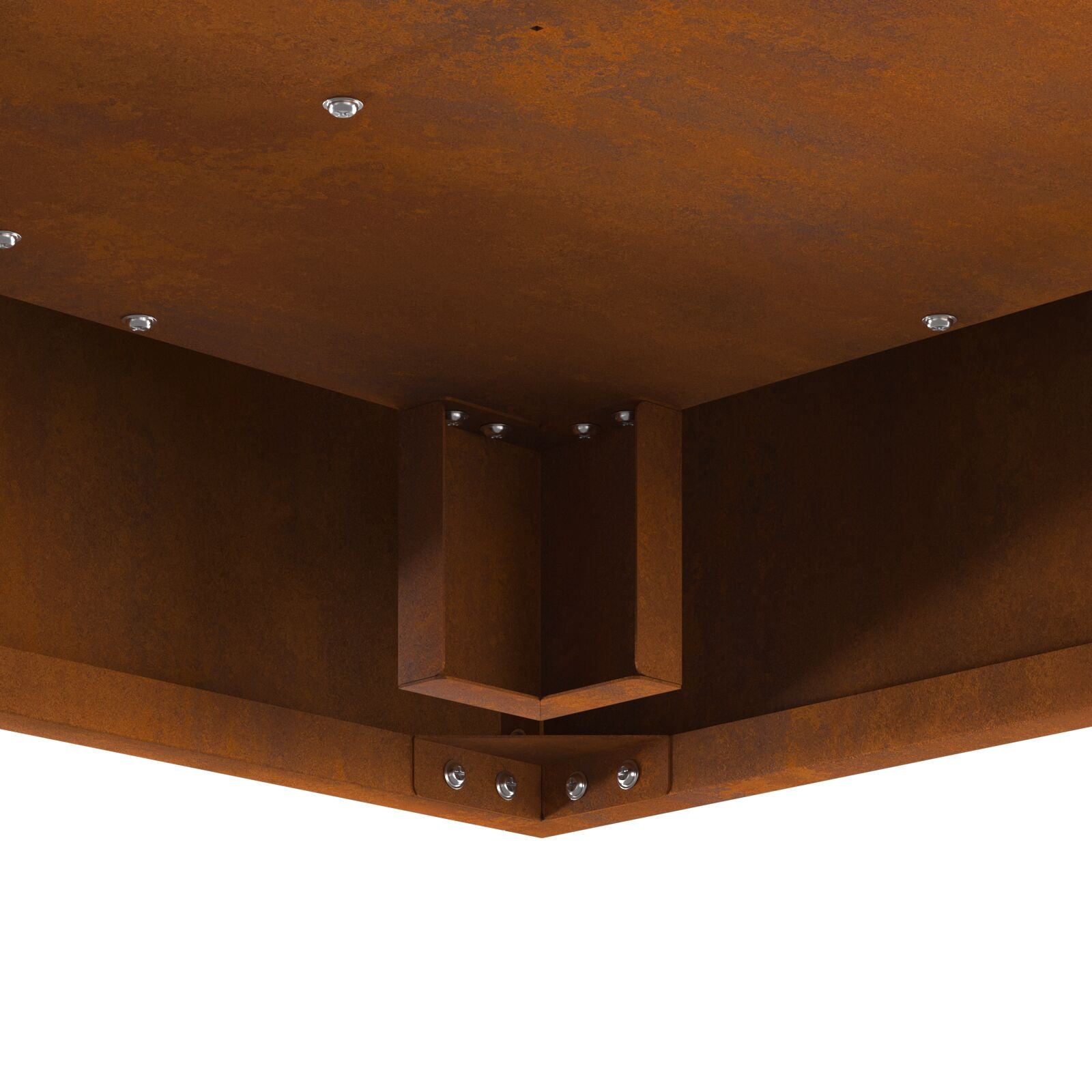 Feuerstelle Quadrat 60x60x30 cm Wetterstahl
