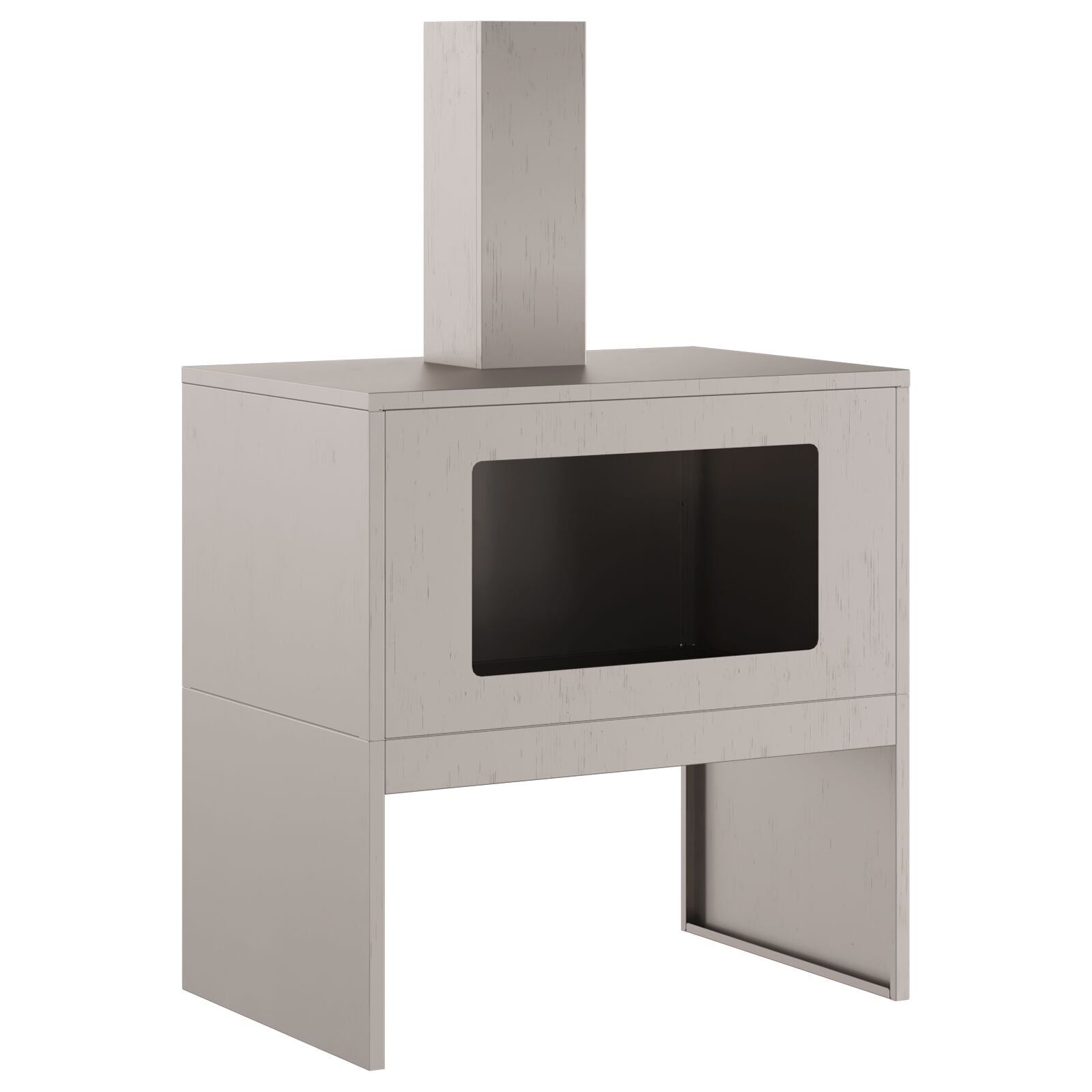 Feuerstelle mit Schornstein 60x40x96 cm Wetterstahl