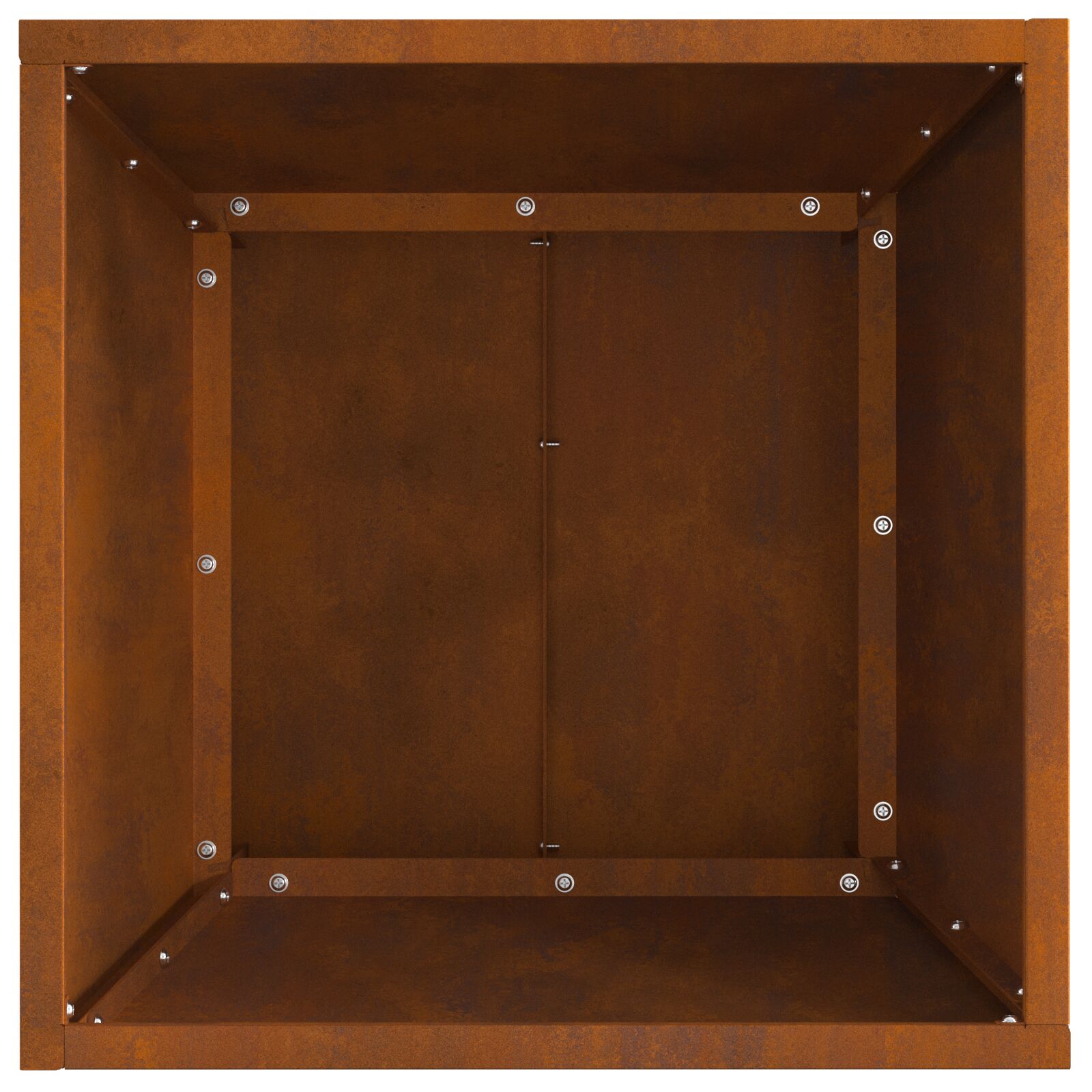 Feuerstelle Quadrat 40x40x30 cm Wetterstahl