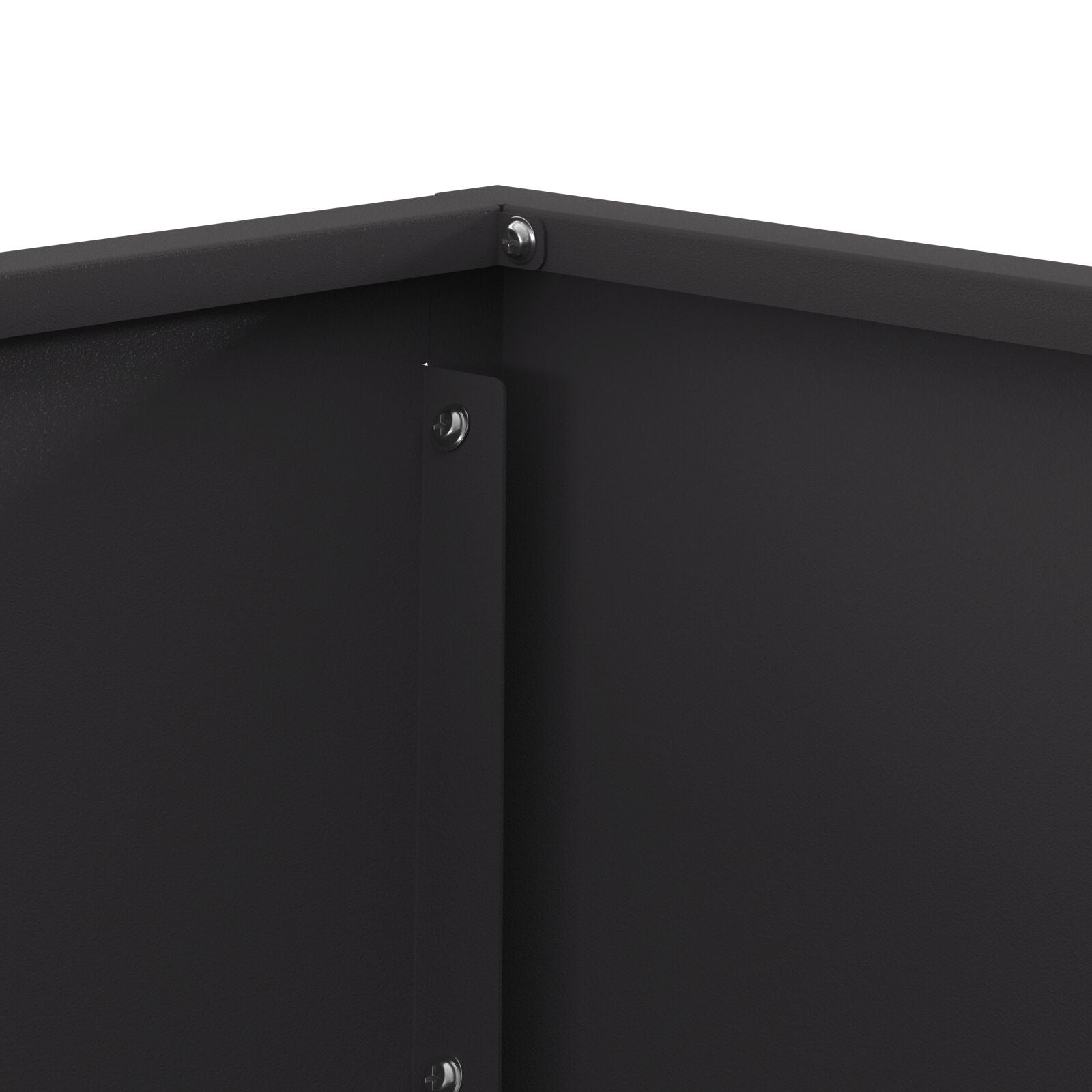 Feuerstelle Quadrat Schwarz 60x60x35 cm Stahl