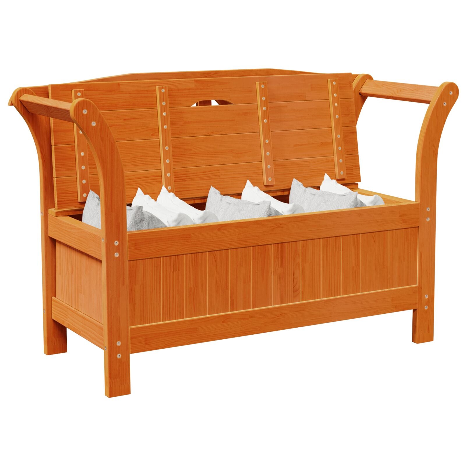 Gartenstauraum Bank Akazie 119x76x44 cm Massivholz
