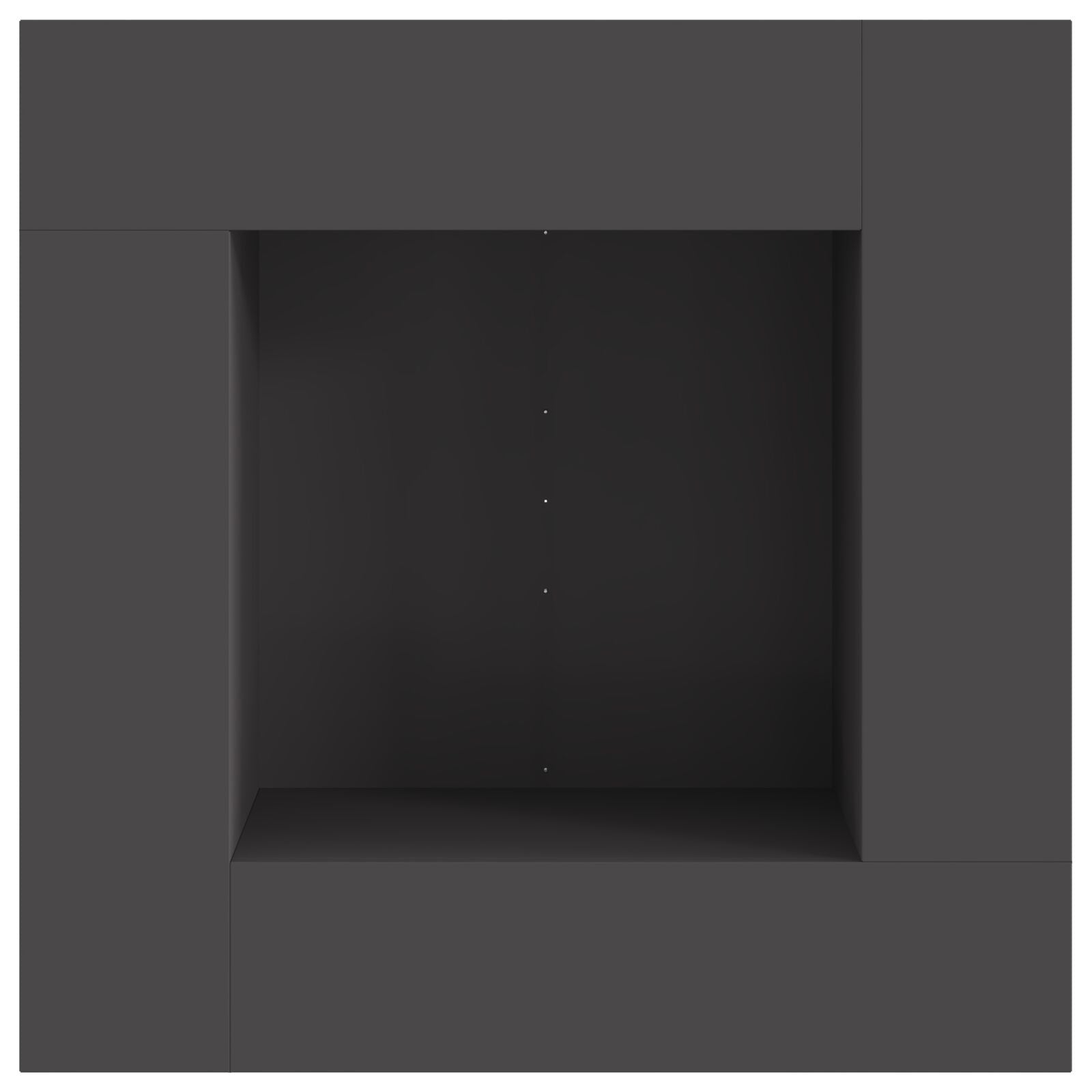 Feuerschale Quadratisch Schwarz 80x80x40 cm Stahl