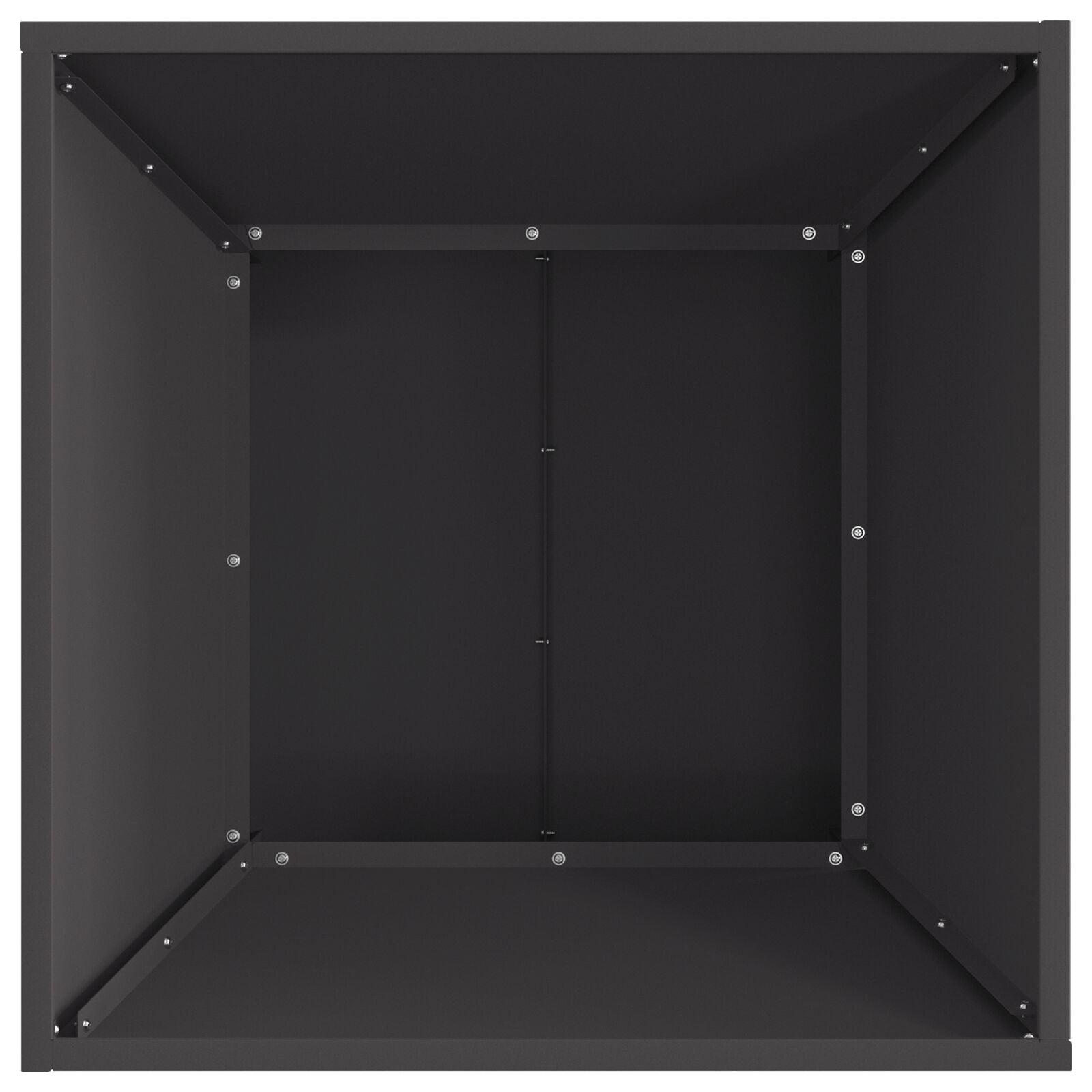 Feuerstelle Quadrat Schwarz 60x60x35 cm Stahl