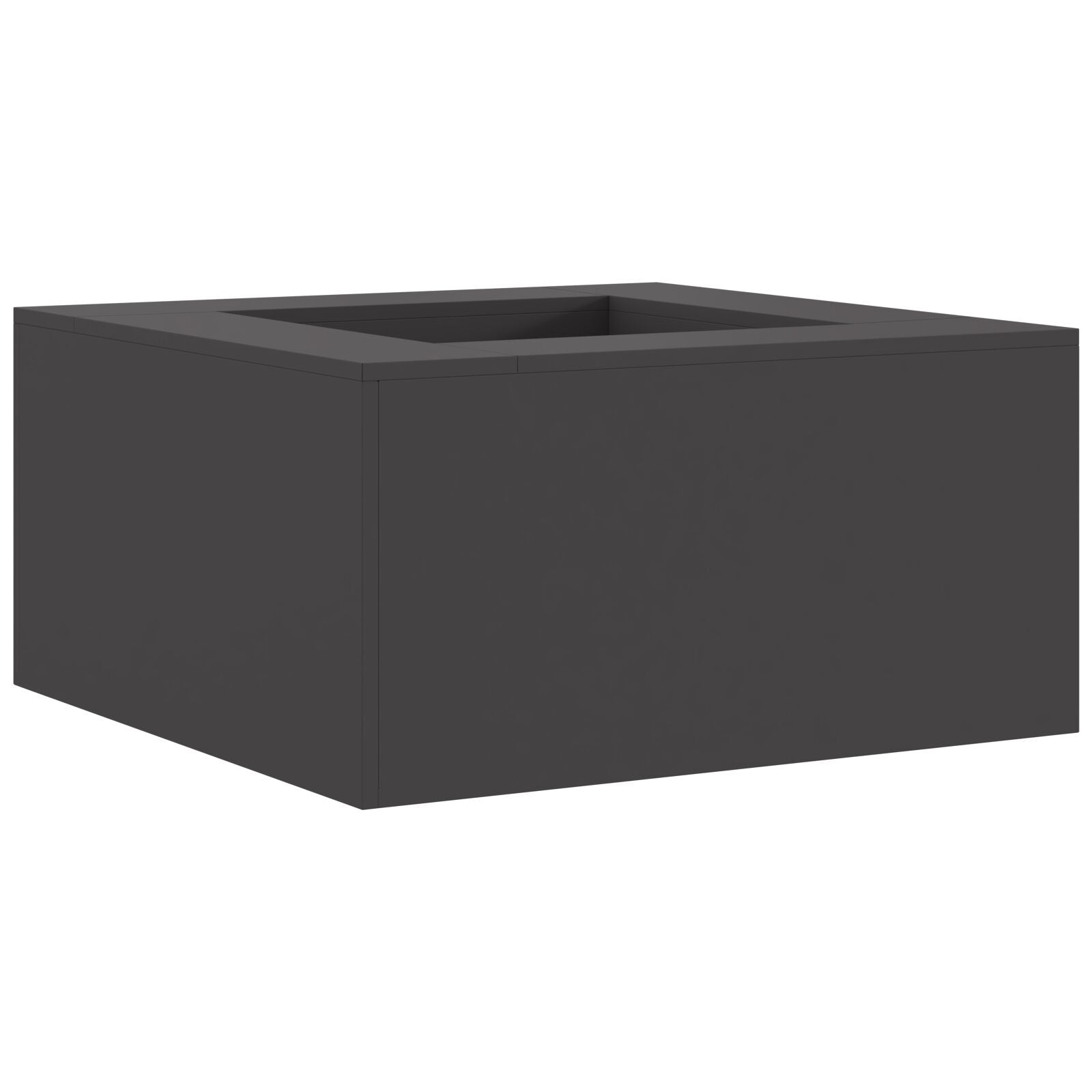 Feuerschale Quadratisch Schwarz 80x80x40 cm Stahl