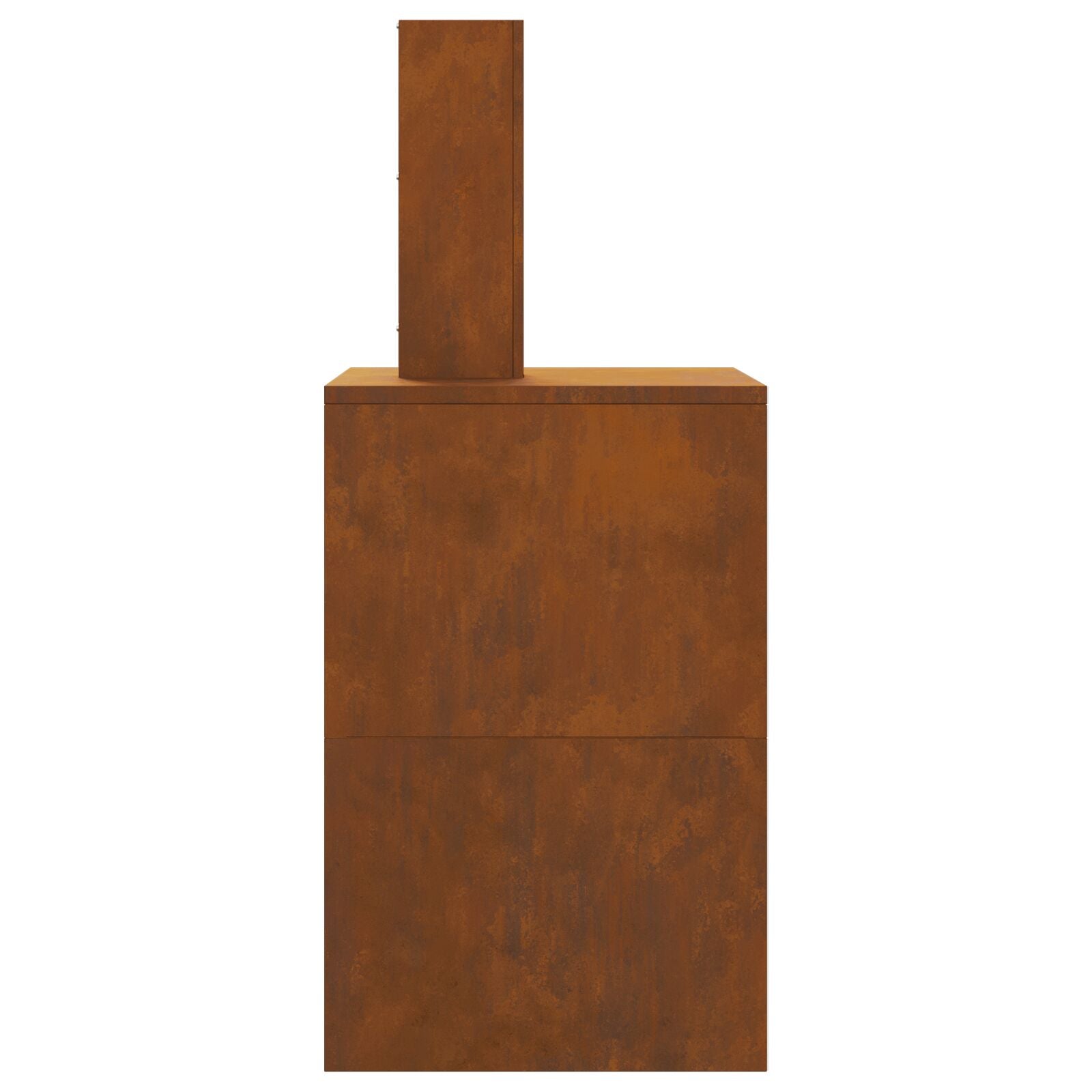Feuerstelle mit Schornstein 60x40x96 cm Wetterstahl