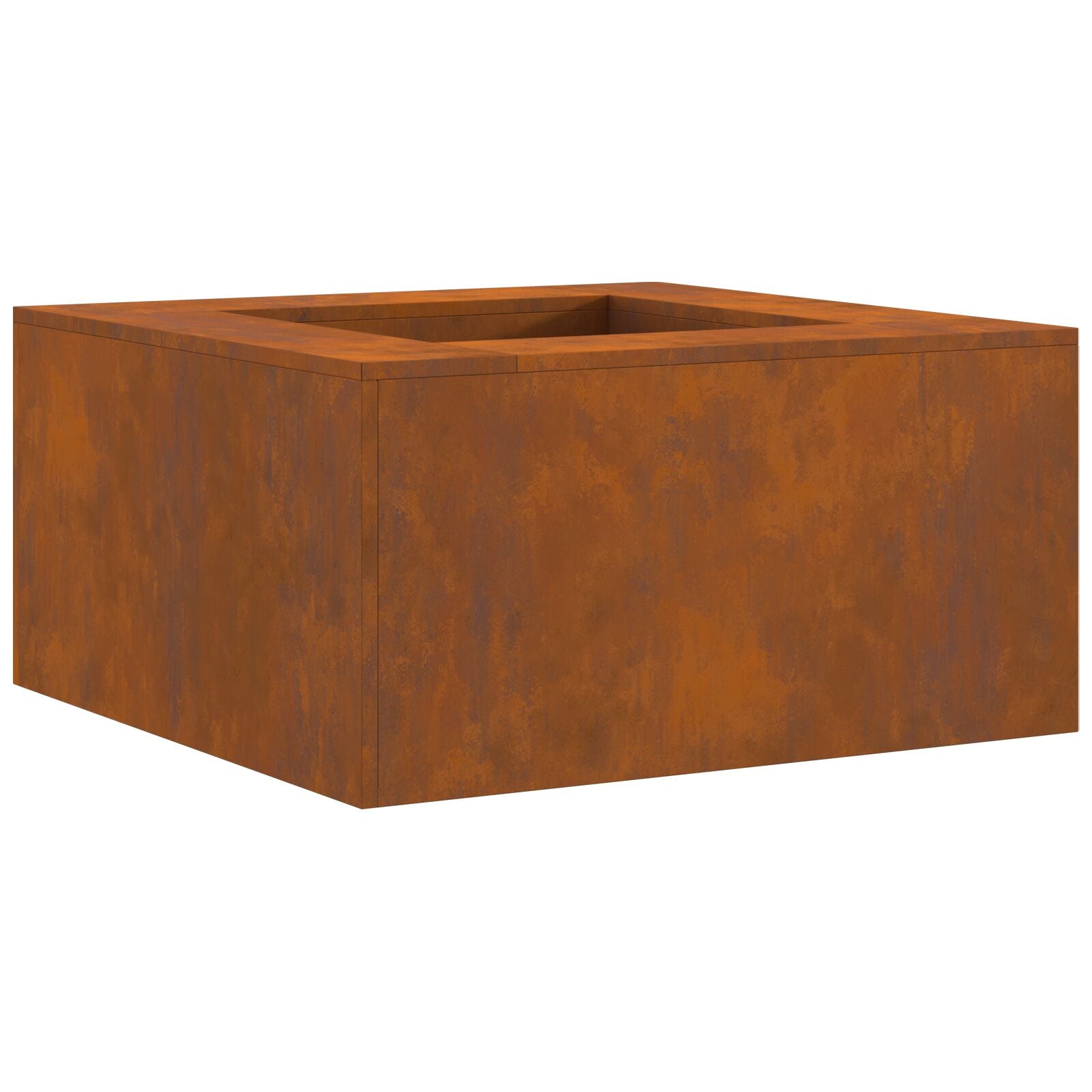 Feuerstelle Quadrat 80x80x40 cm Wetterfester Stahl